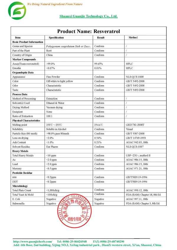 product-1-1 Resveratrol COA